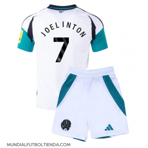 Camiseta Newcastle United Joelinton #7 Tercera Equipación Replica 2024-25 para niños mangas cortas (+ Pantalones cortos)